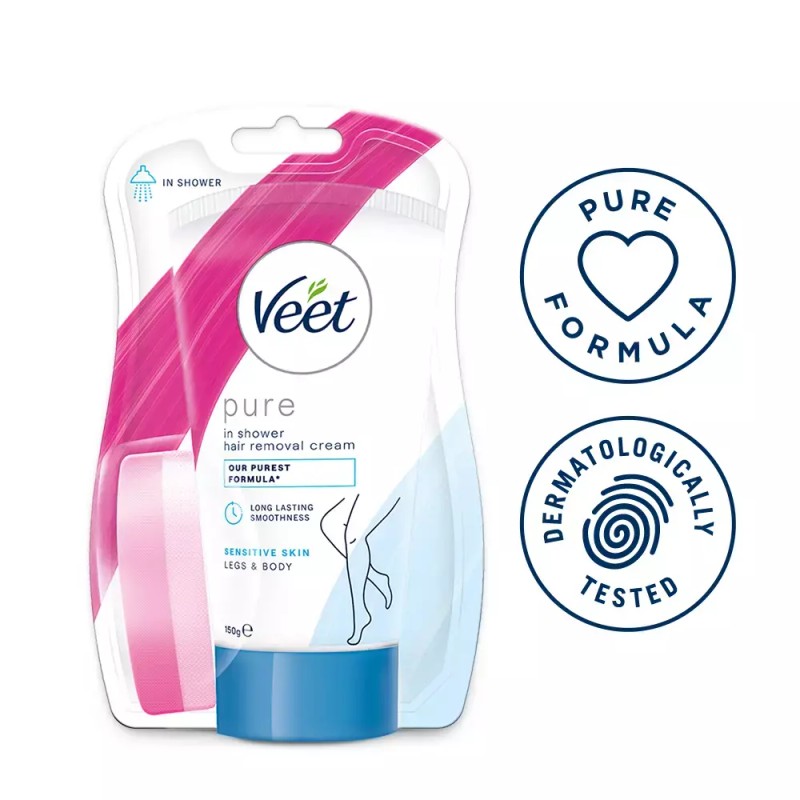 VEET 인샤워 제모크림 150g 4개 y존 팔 다리 겨드랑이 털