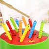 Wooden Magnetic Catch Worm Game Early Educational Toys for Kids