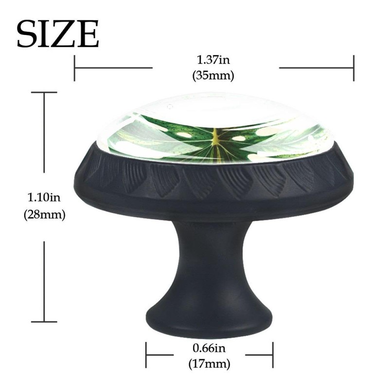 4 pcs Tropical Leaf Drawer Knob Pull Handle Cabinet Drawer