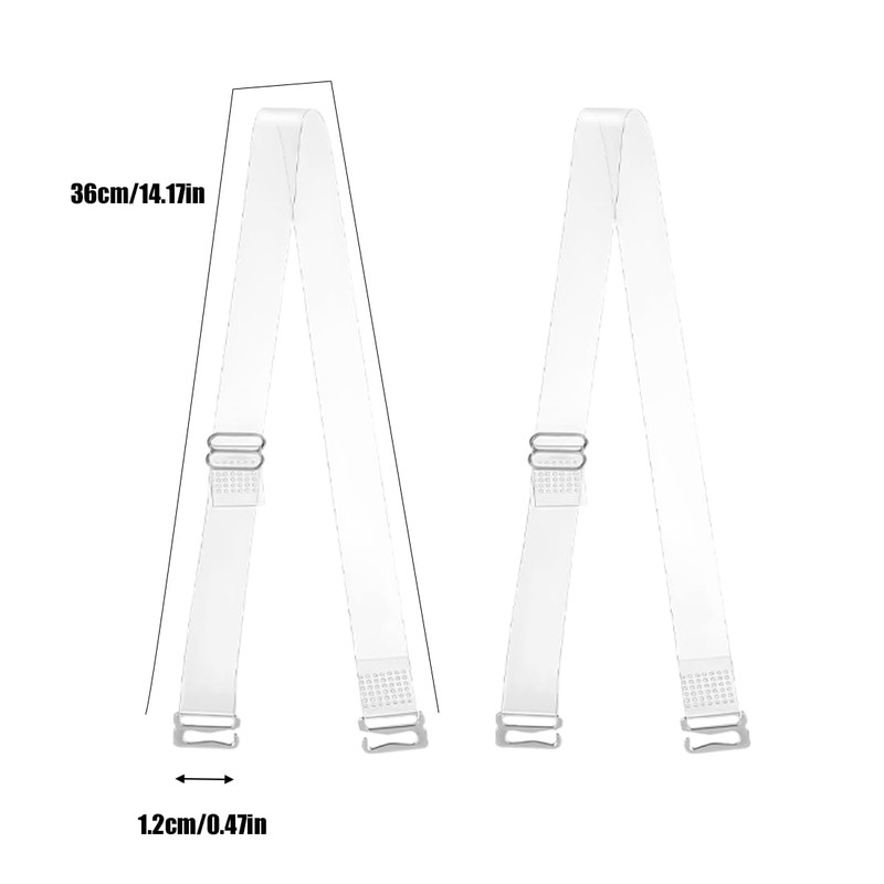 6 Pairs Invisible Transparent Bra Straps, Transparent Replacement Bra Straps,