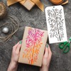 6 Pieces Tree Branch Decorative Plastic Stencils Painting Templates Art