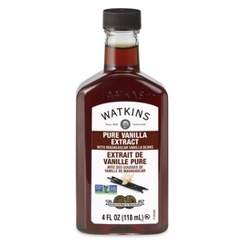 Watkins Pure Vanilla Extract, with Madagascar Vanilla Beans, Non-GMO, Kosher, 4 oz. Bottle, 1-Pack