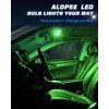 Alopee 30 Pack 194 LED Bulb Green DC 12V T10