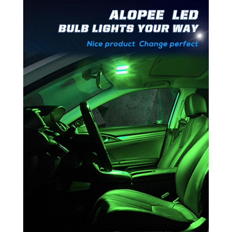 Alopee 30 Pack 194 LED Bulb Green DC 12V T10
