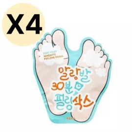 A'PIEU 어퓨 말랑발 풋케어 보습 30분 필링 삭스 1회용 X4개 APYU Malrangbal Foot Care Moisturizing 30min Peeling Socks 1-Time Use X4