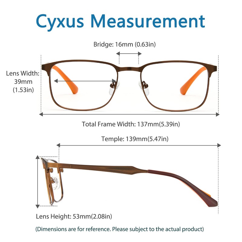 Cyxus Blue Light Filter Glasses Men Women Without Prescription Ultralight