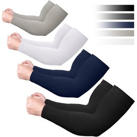 H HOME-MART Arm Sleeves for Women, Men, Youth - UPF 50+ UV Sun Protection & Cooling Arm Warmers, One Size Fits Most, Tattoo Cover, Breathable Sun Arm Sleeves (Pair)