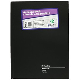 Blueline Record Book 10.25x7.69-Inch 300 Pages, Black (A7963.01)