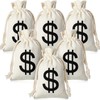 48 Pieces Money Bag Pouch with Drawstring Closure Canvas Cloth