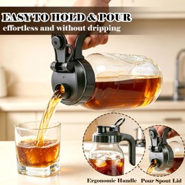Cold Brew Coffee Maker 64oz Iced Coffee Maker with Stainless Steel Filter