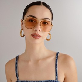 AIRE Mirzam Sunglasses - Bright Gold, Aviator, Unisex, Classic Retro Style