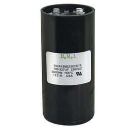 189-227 uF x 330 VAC - BMI Start Capacitor # 092A189B330CE7A - Made in The USA