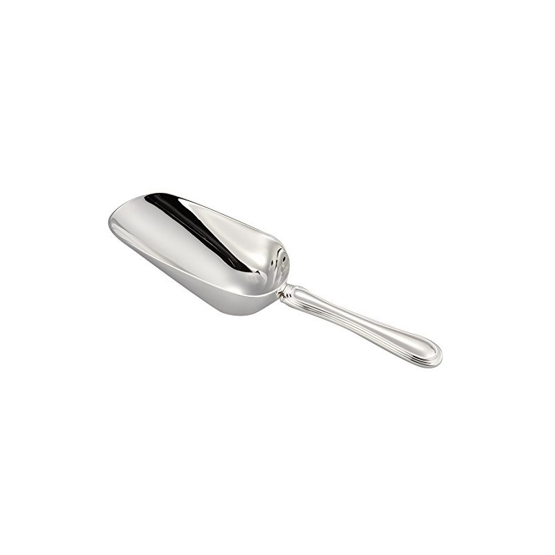 Elegance Silver Rim Ice Scoop – 8.75" Silver-Plated Barware, Elegant