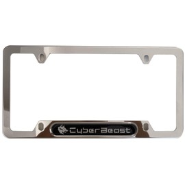 Chrome Cyber Beast License Plate Frame Cover Holder ForTesla CyberTruck Car Accessories 1PC