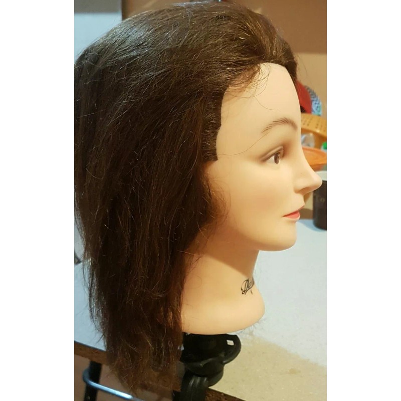 Dasom Maniqui Cabello 100% Natural,castaño Claro , Para Practica