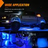 Nilight 8PCS Truck Pickup Bed Light 24LED Blue Cargo Rock