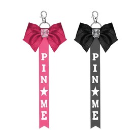 Bling Rhinestone Keychain for Backpack Cheer Bag Accessories Charms for School Bag Decorations for Women Cheerleader Bow Keychain for Tote Backpack Bow Keychains for Girls Kids Cheering Stuff 2 Pcs