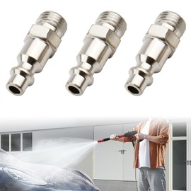 Compressed Air Coupling, Compressed Air Connection Set with 1/4 Inch Male Thread, Compressed Air Couplings, Pneumatic Connector, Quick Coupling Compressed Air with Thread