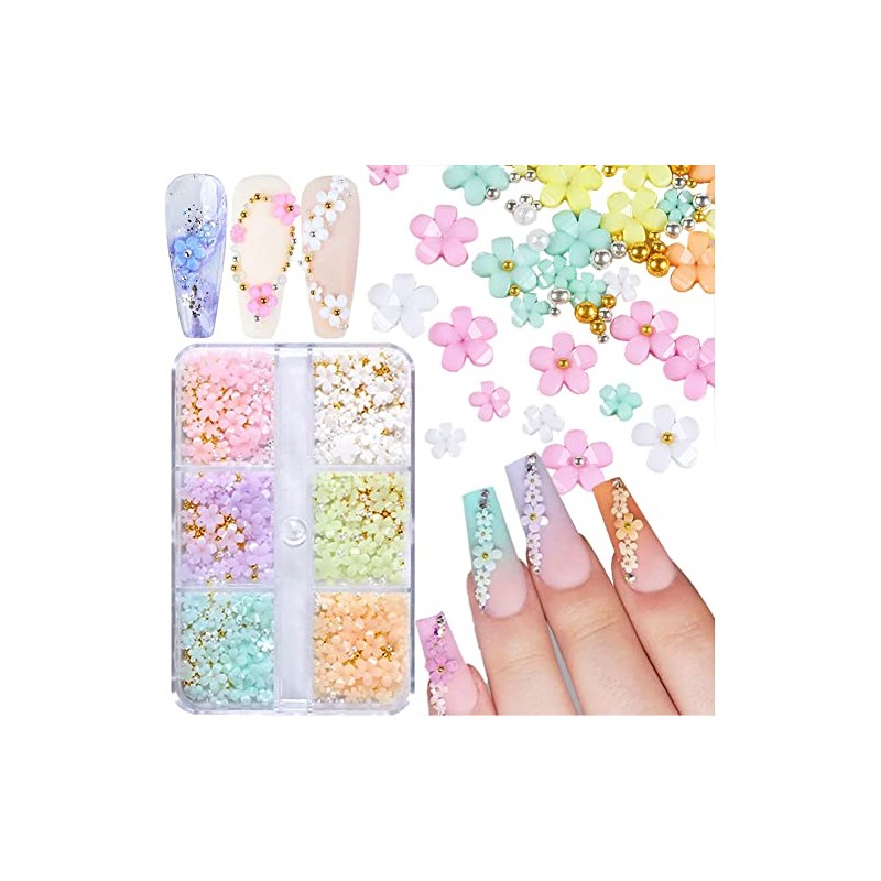Dijes de uñas 3D (mariposa flor oso)