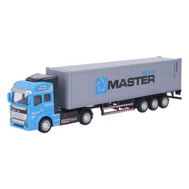 Container Truck Toy Model Pull Back Detachable Realistic Large Alloy Colorful Express Carrier Truck Blue