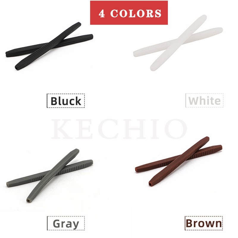 Eyeglass End Tips, Silicone Anti-Slip Elastic Comfort Glasses Retainers, Eyeglass