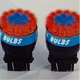OPTA 2PC 3157 3057 3156 19 SMD's RED BLUE LED WEDGE BULBS TAIL BRAKE STOP LIGHT#6853
