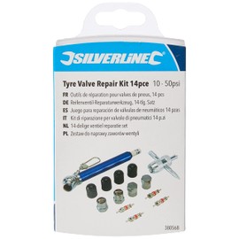 Silverline 380568 Tyre Valve Repair Kit 14pce 10 - 50psi