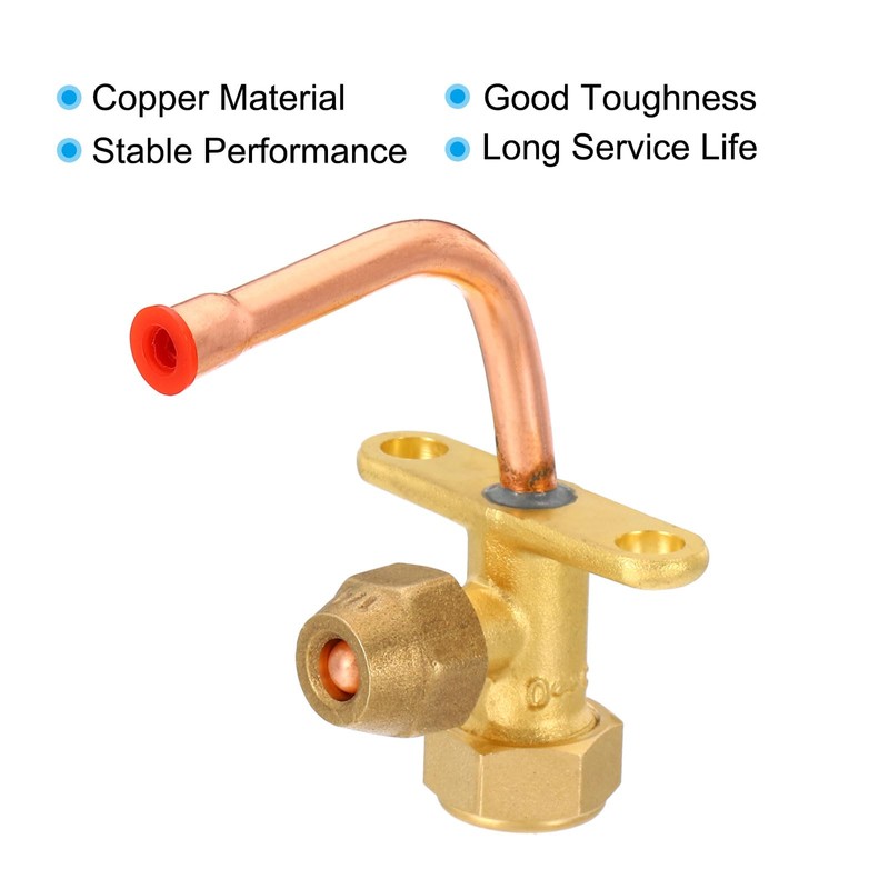 PATIKIL Air Conditioner Stop Valve, Fit for 1/4" OD Copper