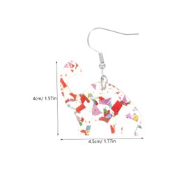FOMIYES 4 Pairs Fashion Dinosaur Earrings Set Acrylic Hook Earrings for Lightweight Unique Animal Jewelry for Women