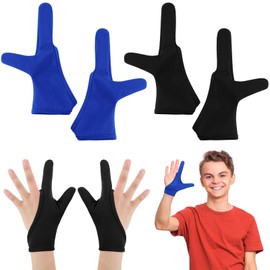 Jiuguva Jiuguva 4 Pcs Thumb Sucking Guard Gloves Kids Stop Thumb Sucking Finger Chewy Breathable Gloves for Ages12+(Black, Blue)