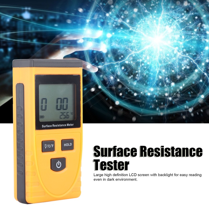 GM3110 Surface Resistance Tester Handheld LCD Digital Display AntiStatic Resistance