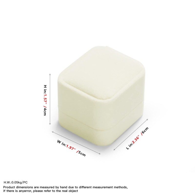 Oirlv H04501 Ring Case, Velvet, 1 Piece, Portable, Mini, Suitable
