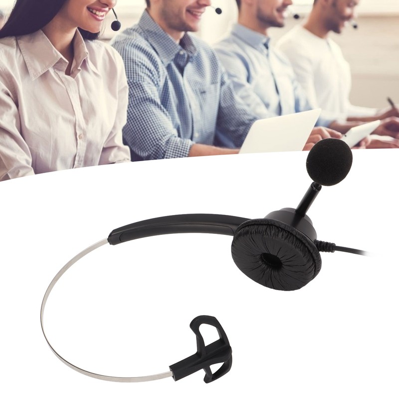 H360‑USB‑3 Telephone Headset Black Volume Adjustment Mute Single Sided Earphone
