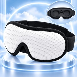 3D Eye Mask for Sleep – Padded Light-Blocking Design with Adjustable Elastic Strap for Home & Travel