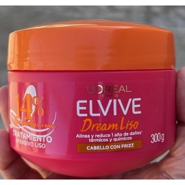 L'Oréal Paris Elvive Mascarilla para Cabello Dream Liso Control Frizz 300g (10oz