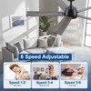Rayqueen 52 Inch Ceiling Fans with Lights and Remote, Black