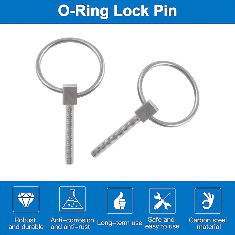 INCREWAY 4PCS Stainless Steel Round Safety Pins, Dia 4mm Lynch