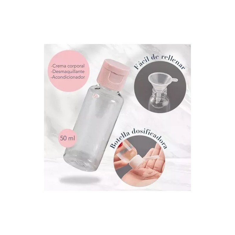 AJC Toys Set De 12 Botellas De Silicona Portátil Contenedor