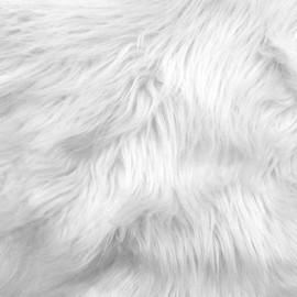 Barcelonetta | Faux Fur Squares | Shaggy Fur Fabric Cuts, Patches | Craft, Costume, Camera Floor & Decoration (White, 20" X 20")