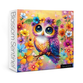 Colorful Owl Bird Puzzle for Adults 1000 Pieces, Nature Flower Animal Jigsaw Puzzles, Challenging Floral Art Puzzle