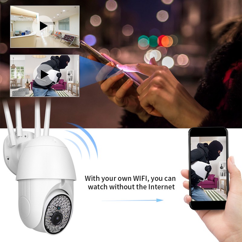 Wireless Security Camera Outdoor Network 2.4G WIFI Waterproof Dome Panoramic