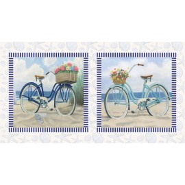 P & B Textiles Beach Time Pillow/Quilt Panels 24/5 x 44 (18 Inch Squares) P & B Textiles