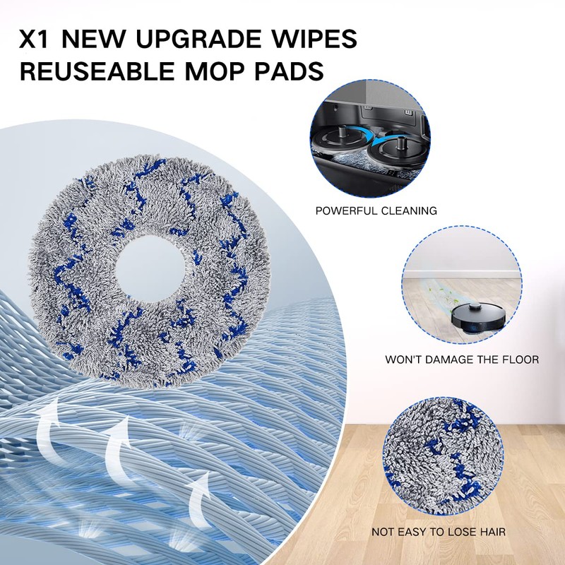 Home Times Vacuum Mop Replacement Pads for ECOVACS DEEBOT X1