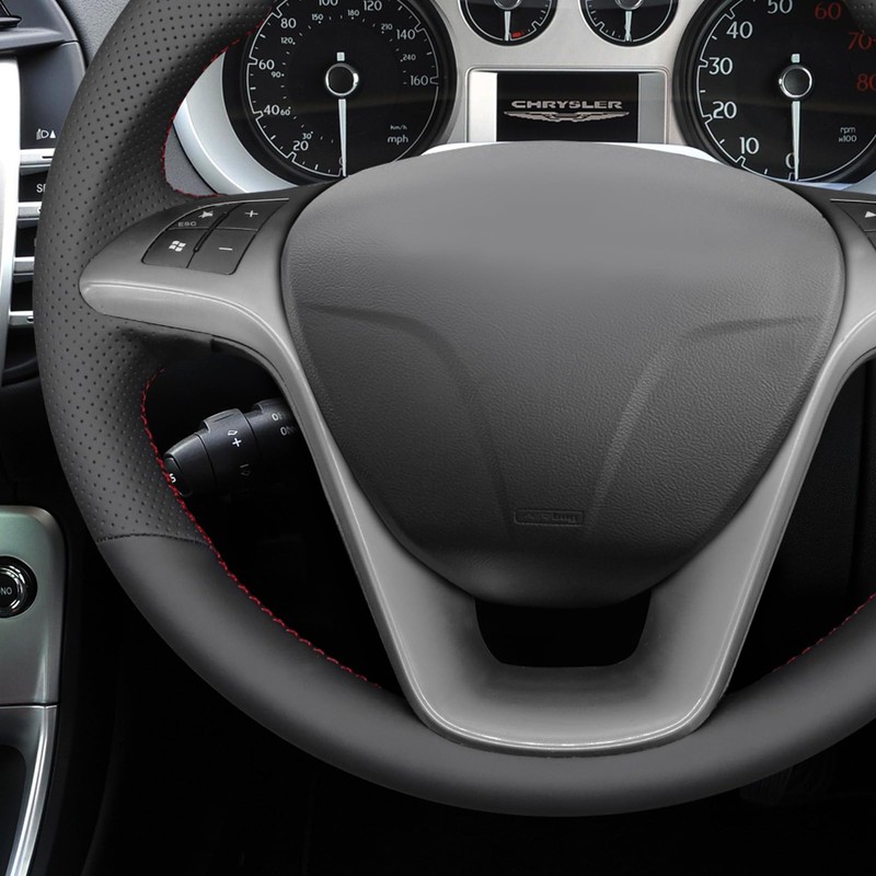 MEWANT Hand Stitched Car Steering Wheel Covers for Lancia Delta