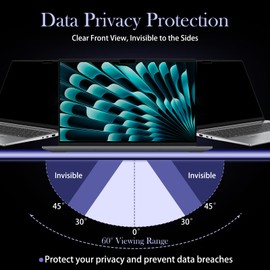 HeeYeal Magnetic Laptop Privacy Screen for MacBook Air 13.6 Inch 2025 2024 2022 (M4/M3/M2), Removable Matte Anti-Glare Blue Light Blocking, Anti Scratch Laptop Privacy Screen for MacBook Air 13.6"