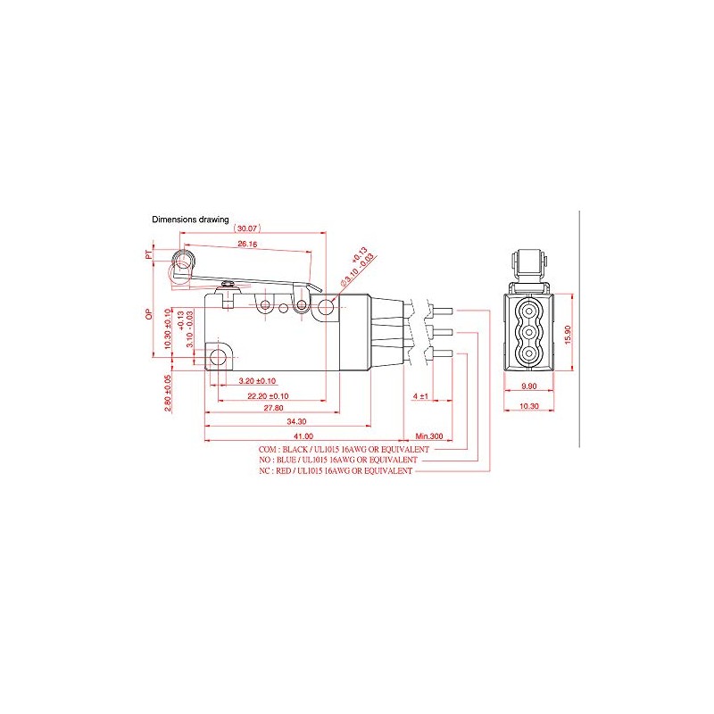 Clyxgs Waterproof Micro Switch for Momentary Hinge Roller Lever 10A