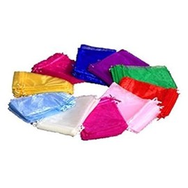 EDENKISS Brand 5x7 Inches Mix Color Drawstring Organza Jewelry Pouch Bags (5 x 7 Inches, MIXED)