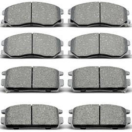 evkingauto D1264 D1275 8pcs Front Rear Ceramic Brake Pads Sets Fit For 2012-2015 For Chevy Captiva Sport,2008-2010 For Saturn Vue,2007-2009 For Chevy Equinox/For Pontiac Torrent/For Suzuki XL-7