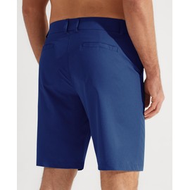 Libin Men's Golf Shorts 9" Work Dress Shorts Casual Flat Front Hybrid Short Lightweight Quick Dry Water Resistant, Royal Blue, Size 32