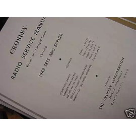 FACTORY Crosley  Radio SERVICE Manual 1943 & Before CD